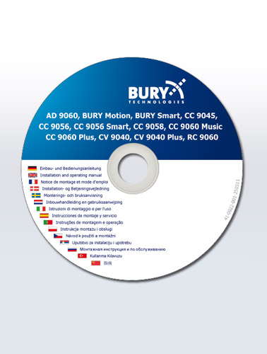 Автомобильный комплект громкой связи Bury CC9048 Bluetooth ISO AUX с дистанционным управлением
