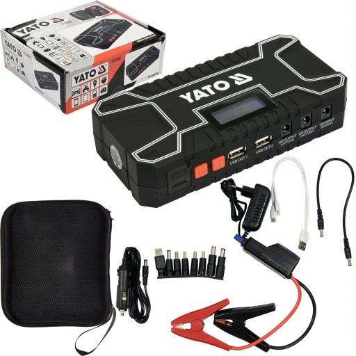 YATO JUMP STARTER POWERBANK АВТОМОБИЛЬНОЕ ПУСКОВОЕ УСТРОЙСТВО 12000мА 12В