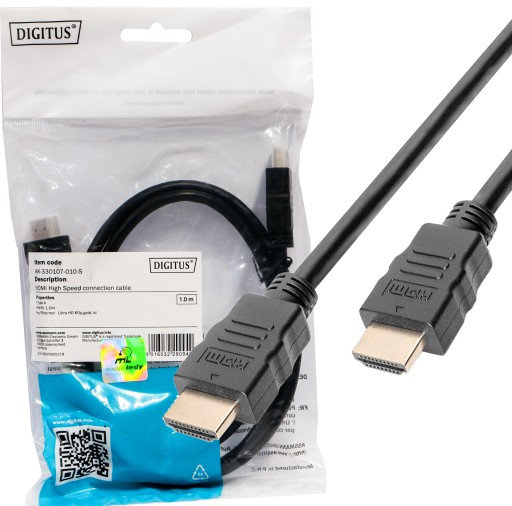 Kabel przewód HDMI Full 2.0 Speed z Ethernetem 1m