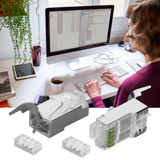 Разъем сетевого кабеля nw017 позолоченный экран cat7 rj45 8p8c горный хрусталь h