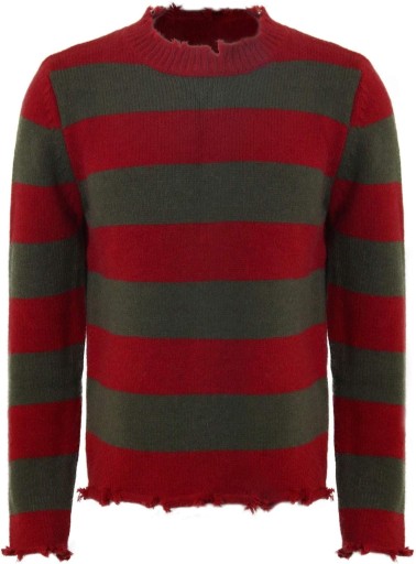 NUWIND Freddy Krueger sweter w paski, dzianinowy sweter, koszmar na ulicy