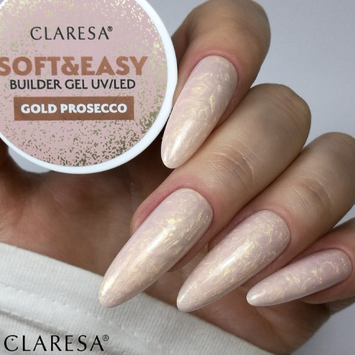 Строительный гель Claresa ДЛЯ наращивания волос Gold Prosecco