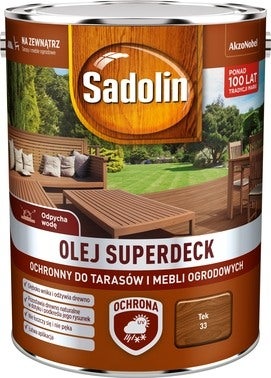 МАСЛО ДЛЯ ДРЕВЕСИНЫ SADOLIN SUPERDECK ДЛЯ ТЕК ТЕРРАС 5Л