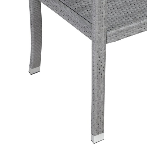 ŁAWKA OGRODOWA POLYRATTAN MEBLE OGRODOWE SZARA