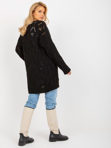 Openwork Cardigan Long Pad свитер с шерстью 3021 Ecru One Size