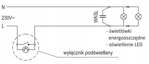 WKSL Eliminator rozbłysków żarówek LED kondensator