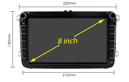 Radio Android 10 Volkswagen Golf Passat GPS vw B6