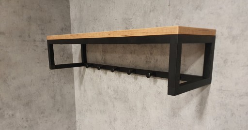 ВЕШАЛКА НАСТЕННАЯ ДЛЯ ОДЕЖДЫ LOFT 80 СМ С ПОЛКОЙ