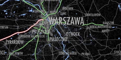 Польша Настенная карта Польши - постер 60x60 см