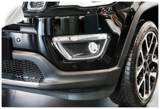 JEEP COMPASS II 17+ ДЕКОРАТИВНЫЕ ХРОМИРОВАННЫЕ ГАЛОГЕННЫЕ ПОЛОСКИ