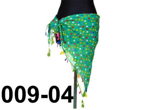 CHUSTA PLAŻOWA W GROSZKI PRZEWIEWNE PAREO 009-04