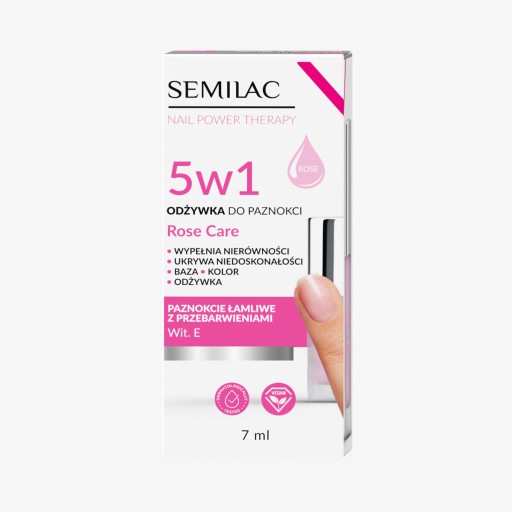 КОНДИЦИОНЕР ДЛЯ НОГТЕЙ SEMILAC 5в1 ROSE CARE 7мл