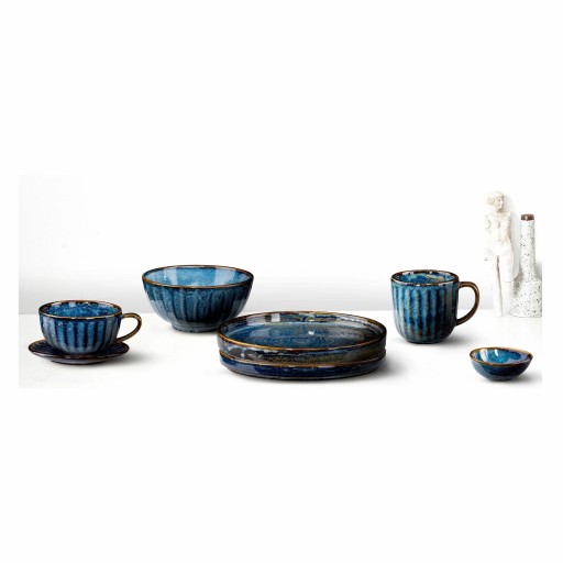 Блюдце для кофейной чашки DEEP BLUE Verlo и бутылочки для бульона