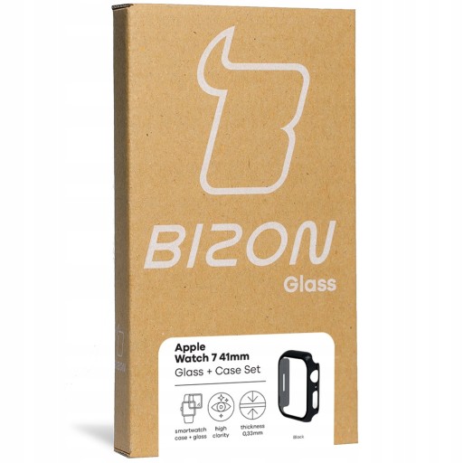 Чехол Bizon со стеклом для Apple Watch 7 41 мм