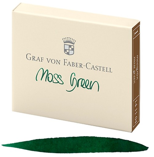 Naboje Graf Von Faber-Castell - Moss Green, 6 szt.