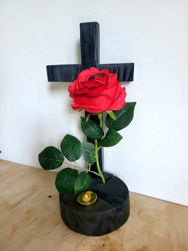 STROIKI na CMENTARZ STROIK na GRÓB drewniany KRZYŻ