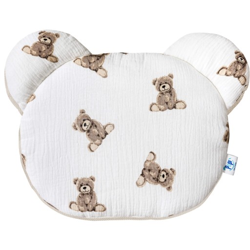Kokon niemowlęcy z rożkiem muślinowy 6w1 Sweet Teddy velvet cappucino