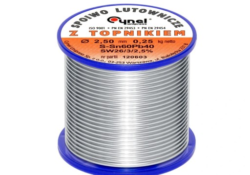 Консервная банка, паяльная связка CYNEL 2,50мм, 250г