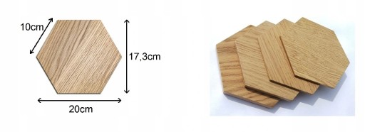 PLASTER MIODU DREWNIANE PANELE ŚCIENNE DĄB KPL 4