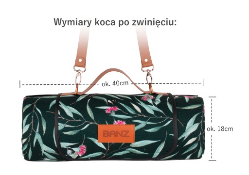 Koc mata piknikowy plażowy na biwak 200x150cm BANZ