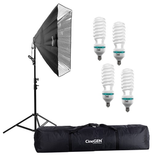 Lampa fotograficzna 50x70 4x85W statyw duża torba