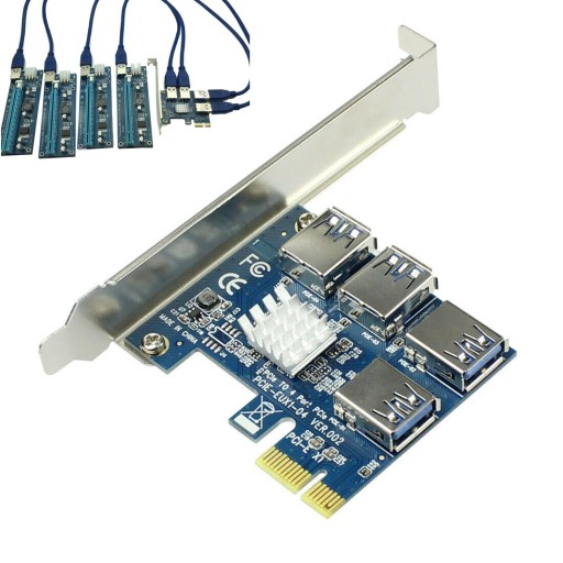 PCI-E USB Riser SPLITTER + адаптер 4x RISER 009s