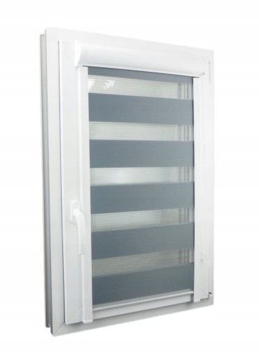 ROLETA DZIEŃ i NOC W KASECIE Z PROWADNICAMI 43X220