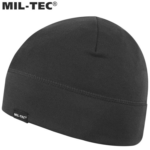 ТЕРМОАКТИВНАЯ ЗИМНЯЯ СПОРТИВНАЯ ШАПКА MIL-TEC BEANIE SOFT ДЫШАЩАЯ ЧЕРНАЯ