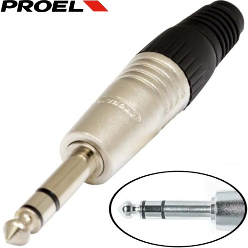 S3C złącze wtyczka Jack stereo (TS) 6,3 mm - 1/4' Proel