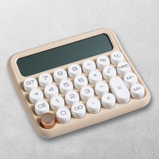 Kalkulator biurkowy Odłączany przycisk Duży wyświetlacz LCD Khaki