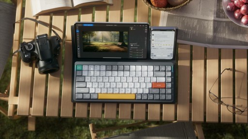 Беспроводная механическая клавиатура NUPHY Air75 V2 — лунно-серый, красный 2.0