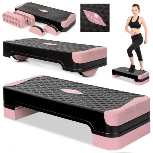 STEP для фитнес-аэробики, 2 шага, BALANCE TRAINER, модульная ПЛАТФОРМА