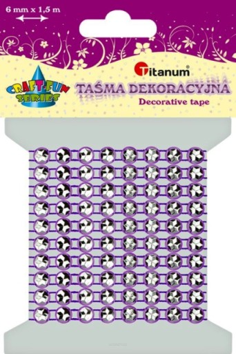 Кристаллы на фиолетовой ленте Ø6мм х 1,5м 363495