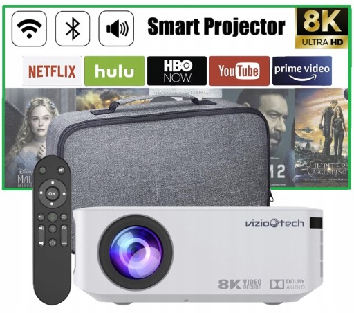 Проектор Проектор Full HD 4K 12000lm WiFi Android + кабель HDMI AOC 15 м