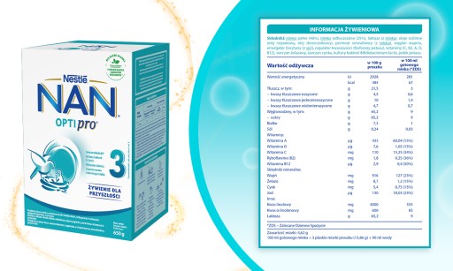 Молочная смесь NESTLE NAN OPTIPRO 3 650г
