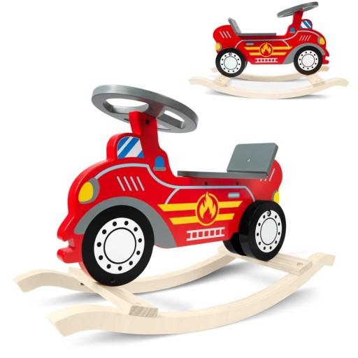 Ricokids 785001 деревянная машина-качалка пожарная команда