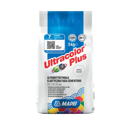 Гибкая затирка Ultracolor Plus 100 белая 5кг