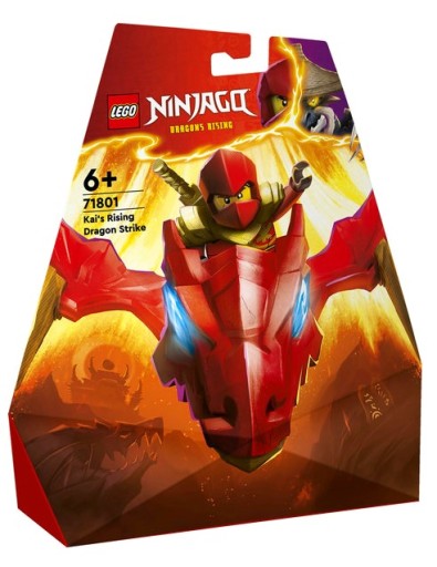 LEGO NINJAGO 71801 КАЙ И АТАКА ДРАКОНА — КРАСНЫЙ НИНДЗЯ + СУМКА LEGO