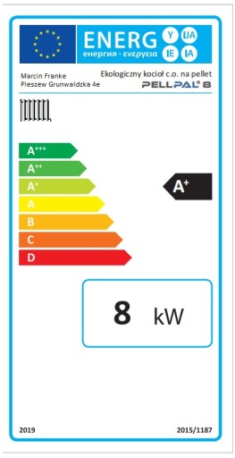 PIEC KOCIOŁ Z PODAJNIKIEM PELLPAL 8kW slim Pellet