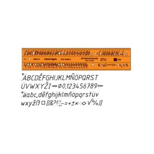 Szablon Cyfrowo-Literowy Pochyły Leniar 5.0mm