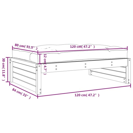 САДОВАЯ СКАМЕЙКА 120X80 СМ ИЗ ДРЕВЕСИНЫ ДАГЛЕЗИИ