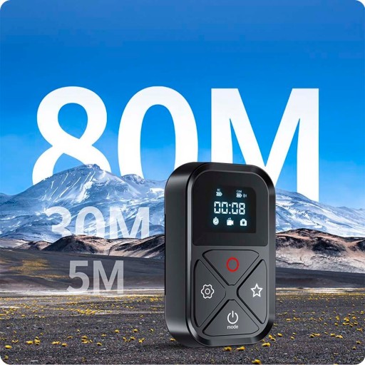 Пульт дистанционного управления с ЖК-экраном для GoPro Hero 12 11 10 9 8 MAX 80 м Telesin водонепроницаемый