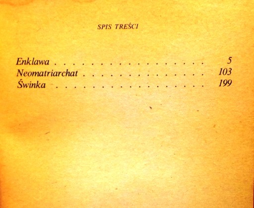 ВОЛЬСКИЙ, Марцин - ЭНЛАВА. НОЭОМАТРИАРХИЯ. СВИНКА. [В.Л. Краков, 1982]