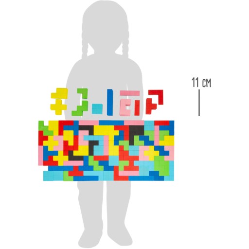 Логический пазл ТЕТРИС PUZZLE дерево 114 деталей
