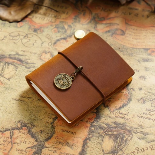 Мини-блокнот Fromthenon Traveler's Notebook с отрывными листами, верхний слой из телячьей кожи