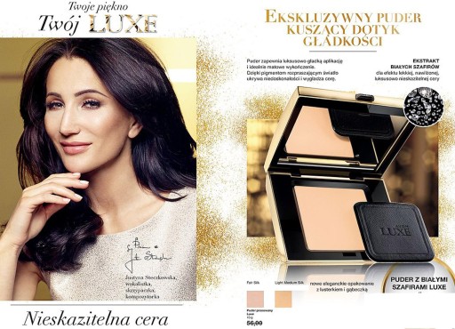 AVON Luxe Anew Пудровый шелк, прессованный камнями Light Medium Silk