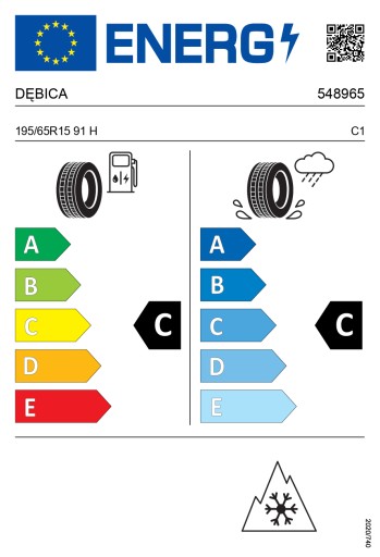 1x DĘBICA 195/65R15 91H Frigo HP 2 зима