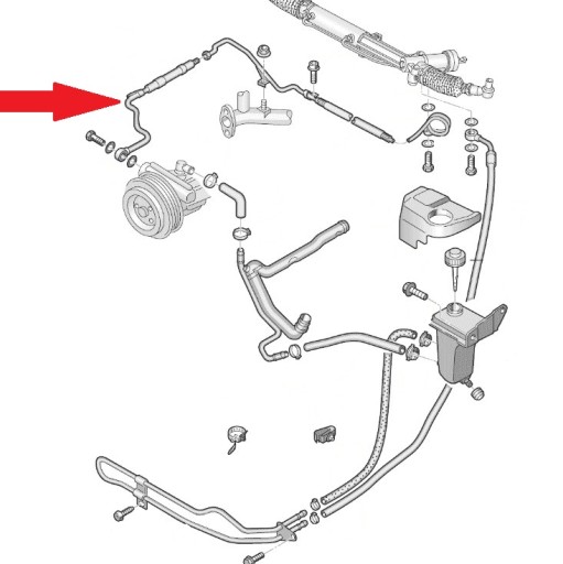 VW PASSAT B5 4B0422893A 2.4 V6 Шланг гидроусилителя руля