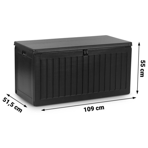 Садовый ящик 109 x 51 x 55 см, 270 литров, черный, терраса, балкон