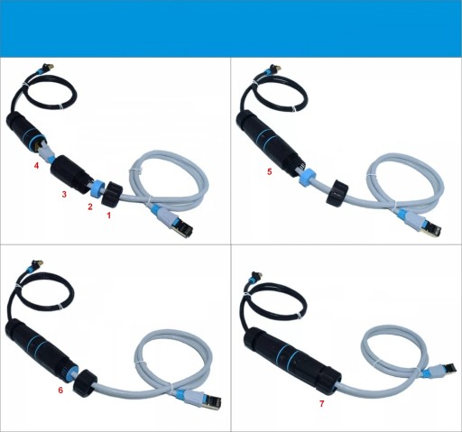 MUFA kablowa ZŁĄCZE kablowe Hermetyczne Wodoodporne RJ45 IP68 kat.6 beczka